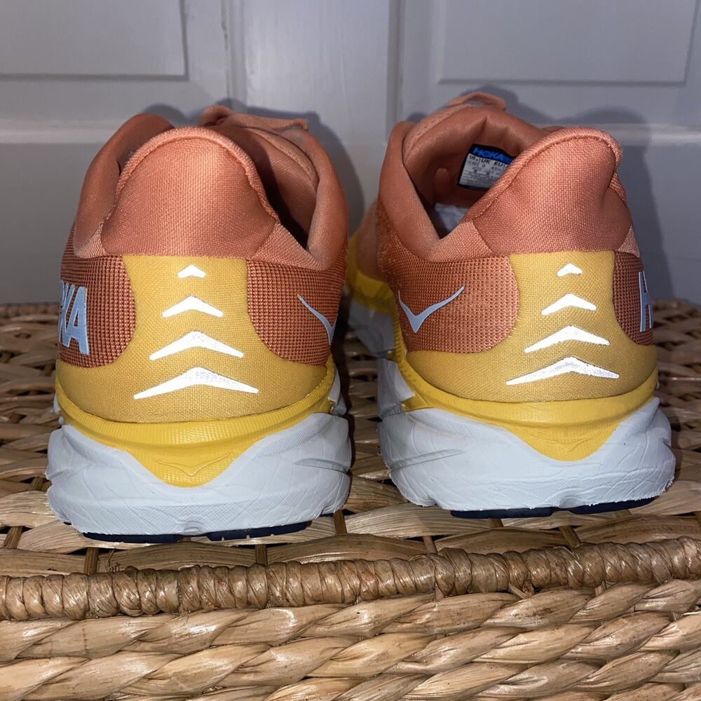 HOKA One One Clifton 8 Women 10.5 Wide Sun Baked Shell Coral Run Walking Shoes - Picture 3 of 15